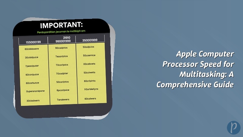 Apple Computer Processor Speed for Multitasking: A Comprehensive Guide